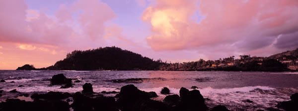 Sunrise over Ka`uiki Hill and Hana Bay